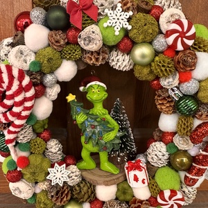 Grincs karácsonya - karácsony - karácsonyi lakásdekoráció - karácsonyi ajtódíszek - Meska.hu