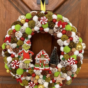 Grincs karácsonya - karácsony - karácsonyi lakásdekoráció - karácsonyi ajtódíszek - Meska.hu