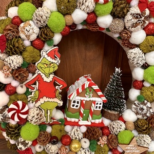 Grincs karácsonya - karácsony - karácsonyi lakásdekoráció - karácsonyi ajtódíszek - Meska.hu
