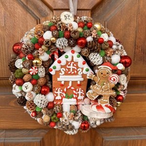 Mézeskalács kopogtató, Karácsony, Adventi díszek, Adventi ajtódísz, Mindenmás, MESKA