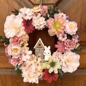 Nyuszis tavasz, Ünnepi díszek, dekorációk, Húsvéti díszek és dekorációk, Húsvéti ajtódísz, kopogtató, Mindenmás, MESKA