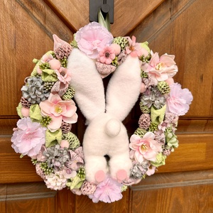 Nyuszi popo - ünnepi díszek, dekorációk - húsvéti díszek és dekorációk - húsvéti ajtódísz, kopogtató - Meska.hu