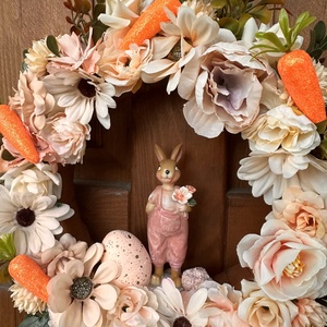 Húsvéti nyuszi - ünnepi díszek, dekorációk - húsvéti díszek és dekorációk - húsvéti ajtódísz, kopogtató - Meska.hu