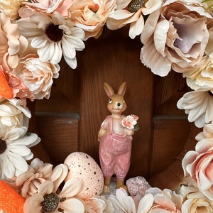 Húsvéti nyuszi - ünnepi díszek, dekorációk - húsvéti díszek és dekorációk - húsvéti ajtódísz, kopogtató - Meska.hu