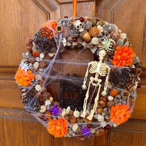 Csontvázas - otthon & életmód - dekoráció - halloween - halloweeni ajtódíszek és ablakdíszek - Meska.hu