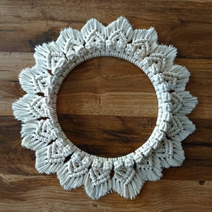 Makramé mandala - otthon & életmód - dekoráció - fali és függő dekoráció - falra akasztható dekor - Meska.hu