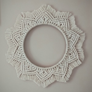 Makramé mandala - otthon & életmód - dekoráció - fali és függő dekoráció - falra akasztható dekor - Meska.hu