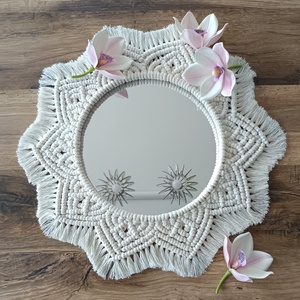 Makramé mandala, Otthon & Életmód, Dekoráció, Fali és függő dekoráció, Falra akasztható dekor, Csomózás, MESKA