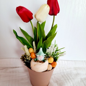 Húsvéti asztaldísz tavaszmanóval - otthon & életmód - dekoráció - asztal és polc dekoráció - asztaldísz - Meska.hu