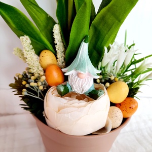 Húsvéti asztaldísz tavaszmanóval - otthon & életmód - dekoráció - asztal és polc dekoráció - asztaldísz - Meska.hu