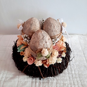 Húsvéti szett kőtojásokkal - otthon & életmód - dekoráció - asztal és polc dekoráció - asztaldísz - Meska.hu