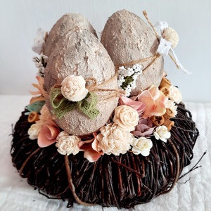 Húsvéti szett kőtojásokkal - otthon & életmód - dekoráció - asztal és polc dekoráció - asztaldísz - Meska.hu