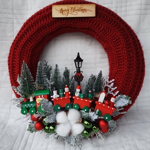 Adventi szett vonattal - karácsony - adventi díszek - adventi asztaldísz - Meska.hu