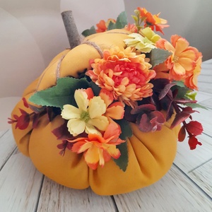 Textiltök virágokkal , Otthon & Életmód, Dekoráció, Asztal és polc dekoráció, Asztaldísz, Virágkötés, MESKA