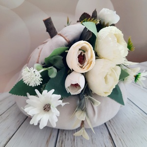 Textiltök virágokkal , Otthon & Életmód, Dekoráció, Asztal és polc dekoráció, Asztaldísz, Virágkötés, MESKA