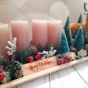 Téli pillanat adventi dekor - karácsony - adventi díszek - adventi asztaldísz - Meska.hu