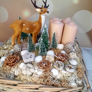 Téli álom  adventi dekor - karácsony - adventi díszek - adventi asztaldísz - Meska.hu