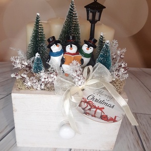 Éneklő pingvinek adventi dekor - Meska.hu