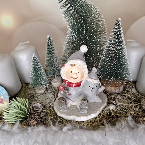 Adventi asztaldísz manóval - karácsony - karácsonyi lakásdekoráció - karácsonyi lakásdíszek - Meska.hu