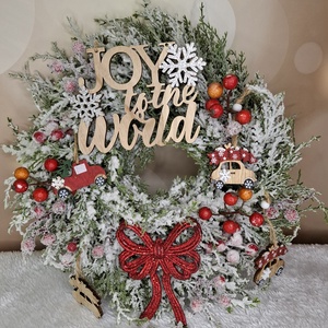 Adventi kopogtató masnival, Karácsony, Karácsonyi lakásdekoráció, Karácsonyi ajtódíszek, Virágkötés, MESKA