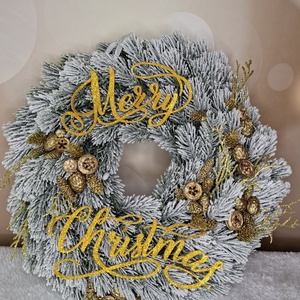 Adventi kopogtató Merry Christmas, Karácsony, Karácsonyi lakásdekoráció, Karácsonyi ajtódíszek, Virágkötés, MESKA