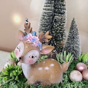Adventi koszorú őzikével - karácsony - karácsonyi lakásdekoráció - karácsonyi lakásdíszek - Meska.hu