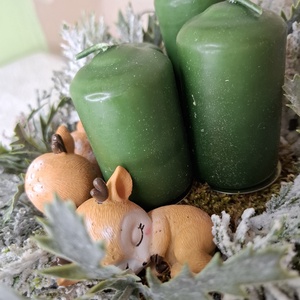 Adventi koszorú őzikével - Meska.hu