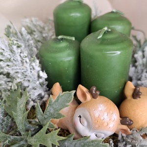 Adventi koszorú őzikével - karácsony - karácsonyi lakásdekoráció - karácsonyi lakásdíszek - Meska.hu