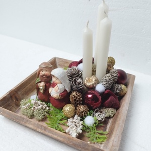 Betlehemi gyertyás asztaldísz - karácsony - karácsonyi lakásdekoráció - ünnepi asztaldekoráció - Meska.hu