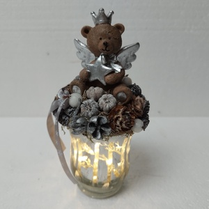 Macis karácsonyi dísz, Karácsony, Karácsonyi lakásdekoráció, Karácsonyi lakásdíszek, Virágkötés, Mindenmás, MESKA