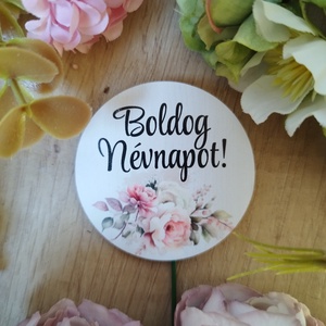 Boldog névnapot fatábla - kellékek & szerszámok - fa - egyéb fatermék - Meska.hu
