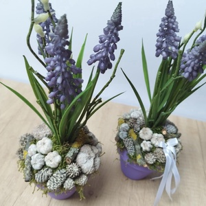 Gyöngyikés tavaszi asztaldísz - otthon & életmód - dekoráció - asztal és polc dekoráció - asztaldísz - Meska.hu