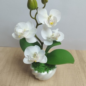 Orchidea kaspóban  - otthon & életmód - dekoráció - asztal és polc dekoráció - asztaldísz - Meska.hu