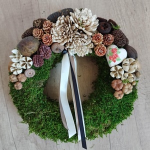 Moha koszorú 20cm (Sírdísz, kegyeleti dísz), Otthon & Életmód, Vallás, Temetkezési tárgy, Virágkötés, Gipszöntés, MESKA