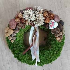 Moha koszorú 20cm (Sírdísz, kegyeleti dísz) - otthon & életmód - vallás - temetkezési tárgy - Meska.hu