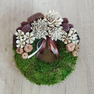 Moha koszorú 15cm (Sírdísz, kegyeleti dísz) - otthon & életmód - vallás - temetkezési tárgy - sírkoszorú, kegyeleti koszorú - Meska.hu