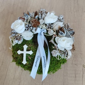 Moha koszorú 15cm (Sírdísz, kegyeleti dísz) - otthon & életmód - vallás - temetkezési tárgy - Meska.hu