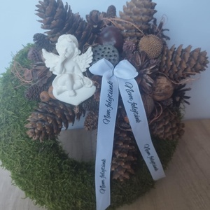 Moha koszorú 30cm (kegyeleti dísz, sírdísz) - otthon & életmód - vallás - temetkezési tárgy - Meska.hu