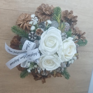 Toboz koszorú 20cm (Sírdísz, kegyeleti dísz) - otthon & életmód - vallás - temetkezési tárgy - Meska.hu