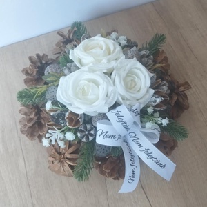 Toboz koszorú 20cm (Sírdísz, kegyeleti dísz), Otthon & Életmód, Vallás, Temetkezési tárgy, Virágkötés, MESKA