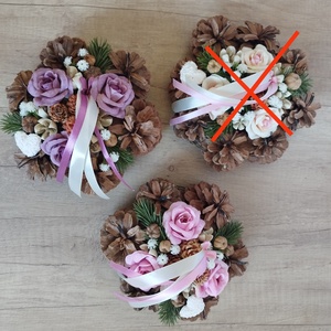 Toboz koszorú 15cm (kegyeleti dísz, sírdísz) - otthon & életmód - vallás - temetkezési tárgy - sírkoszorú, kegyeleti koszorú - Meska.hu