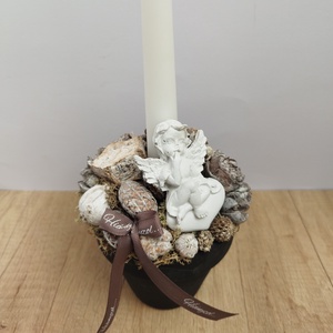 Gyertyás kegyeleti dísz, nagy (Sírdísz)  - otthon & életmód - vallás - temetkezési tárgy - sírdísz, kegyeleti dísz - Meska.hu