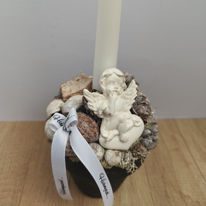 Gyertyás kegyeleti dísz, nagy (Sírdísz)  - otthon & életmód - vallás - temetkezési tárgy - sírdísz, kegyeleti dísz - Meska.hu