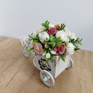 Vintage biciklis virágdekoráció - otthon & életmód - virágdekoráció - virágdíszek - asztali virágdísz - Meska.hu