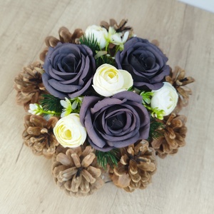 Toboz koszorú 20cm cm (kegyeleti dísz, sírdísz) - Meska.hu