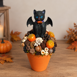 Halloween-i cica � őszi asztaldísz  - Meska.hu