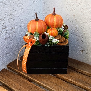 Őszi tökös asztaldísz halloween asztaldísz, , Virágkötés, MESKA