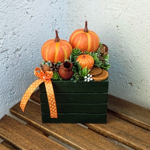 Őszi tökös asztaldísz halloween asztaldísz, , Virágkötés, MESKA