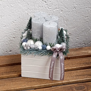 Adventi asztaldísz karácsonyi asztaldísz, Karácsony, Adventi díszek, Adventi asztaldísz, Virágkötés, MESKA