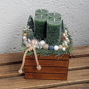 Adventi asztaldísz karácsonyi asztaldísz, Karácsony, Adventi díszek, Adventi asztaldísz, Virágkötés, MESKA